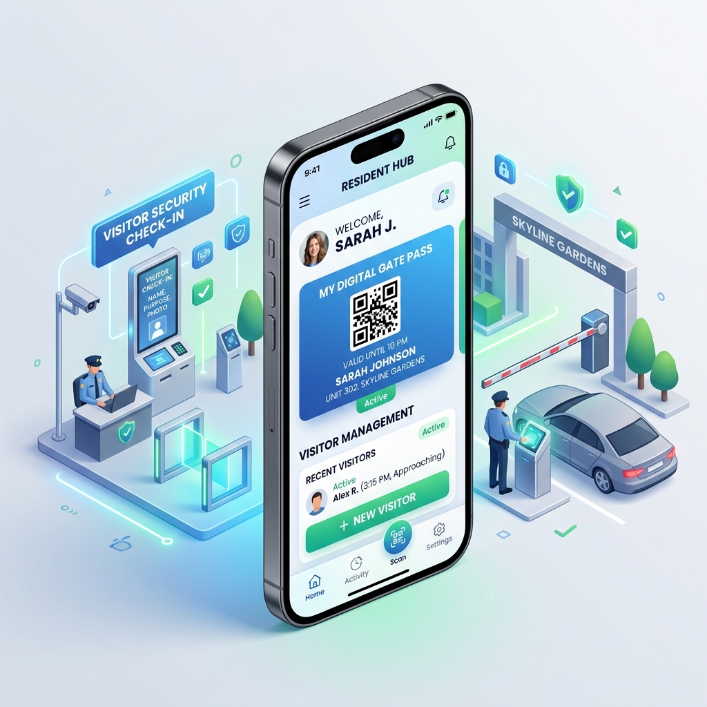 Smart Gate Visitor Pass AI Visual